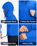 1.39 lbs 10000mm W/P Index 10000 Level Breathable Men's Packable Rain Jacket with 4 Multi Pockets