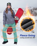 Women's Softshell Insulated Snow Pants with Boot Gaiters: 8000mm W/P Index