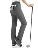 Women's Golf Pants, Water-Resistant Lightweight Hiking Pants with Adjustable Bottom for Travel, Camping, Fishing