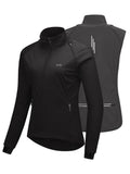Women's Zip Up Lightweight Athletic Workout Yoga Cycling Track Running Jacket Waterproof Windproof Reflective