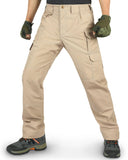 Men's Tactical Pants, Water-Resistant Ripstop Cargo Pants, Lightweight Hiking Work Pants, Outdoor Apparel Black 33,000ft