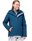 Women's Waterproof 3 in 1 ski Jacket Windproof Winter Snow Coat Ski Snowbaording Jackets Warm Raincoat