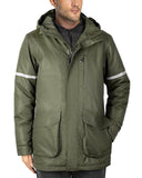 Men's Waterproof Insulated Winter Jacket with Hood, Long Coats Anorak Padded Warm Parka for Ski Snow Sports 33,000ft