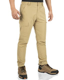 Men's Water Resistant Hiking Cargo Pants with 6 Pockets