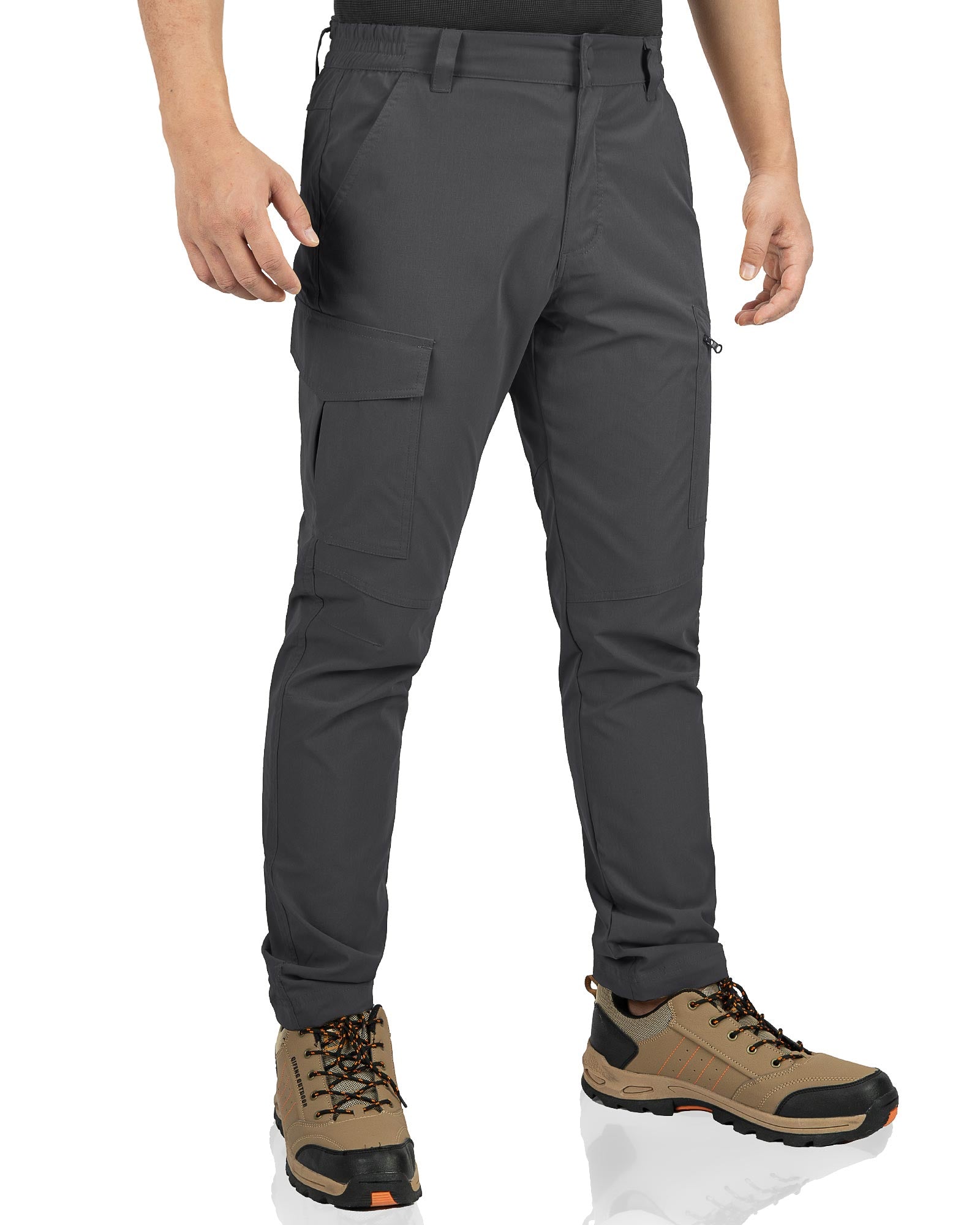 Men's Water Resistant Hiking Cargo Pants with 6 Pockets – 33,000ft