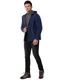 Men's Softshell Jacket Fleece Lined, Water Resistant Winter Warm Shell Jacket Coat Lightweight Outdoor Hiking - 33,000ft