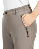 Women's UPF 50+ Button-Waist 17" Capri Golf Pants with 4 Pockets
