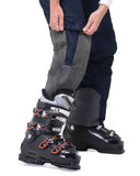 Women's Insulated Snow Pants, Waterproof Snowboard Ski Pants with Boot Gaiters Black