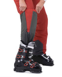Women's Insulated Snow Pants, Waterproof Snowboard Ski Pants with Boot Gaiters Black