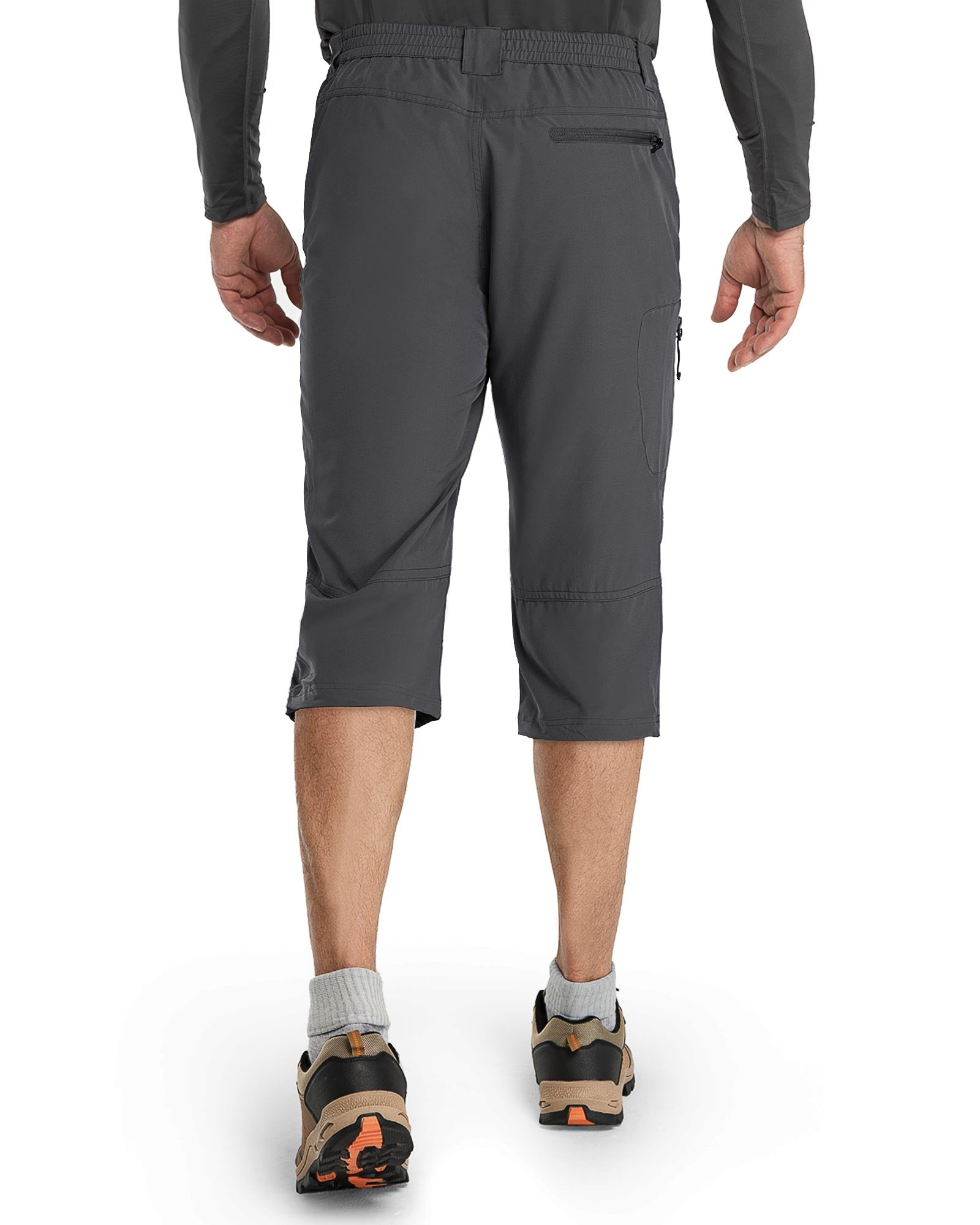 33,000ft Women's Capri Golf Pants Casual Quick Dry UPF 50+ Lightweight  Stretch Cargo Hiking Pants with Pockets Dark Khaki 6 