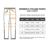 Women's Cycling Pants Mountain Bike Waterproof Windproof Breathable Athletic Sweatpants for Hiking Multi Sports Black 33,000ft