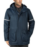 Men's Waterproof Insulated Winter Jacket with Hood, Long Coats Anorak Padded Warm Parka for Ski Snow Sports 33,000ft