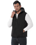 Men's Weatherproof Softshell Hooded Gilet Outerwear Vest with 7 Pockets - 33,000ft