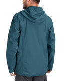 1.39 lbs 10000mm W/P Index 10000 Level Breathable Men's Packable Rain Jacket with 4 Multi Pockets - 33,000ft