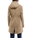 Women's Softshell Long Jacket with Hood Fleece Lined: 8000mm W/P index 1000 Level Breathable - 33,000ft