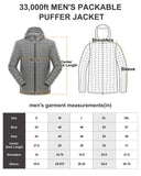 Men's Packable Thermoliter™ 3000 mm W/P Index Puffer Jacket with 5 Pockets - 33,000ft