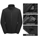 10000 mmH2O Index/5000 Level Breathable Men's 3-in-1 Ski Winter Jacket with Fleece Lined Softshell and 10 zipper pockets 33,000ft