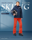 Women's Softshell Insulated Snow Pants with Boot Gaiters: 8000mm W/P Index - 33,000ft