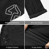 Women's Cycling Pants Mountain Bike Waterproof Windproof Breathable Athletic Sweatpants for Hiking Multi Sports Black 33,000ft