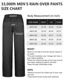 1.10 lbs 5000mm W/P Index 5000 Level Breathable Men's Rain Pants with Reflective Design