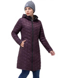 Women's-Thermolite-Long-Hooded-Puffer-Jacket-Parka,-Ultra-Lightweight-Quilted-Thin-Warm-Puffy-Insulated-Winter-Coat-Open zipper-Maroon