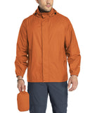 0.70 lbs 5000mm W/P Index 5000 Level Breathable Men's Packable Rain Shell Jacket with 4 Pockets