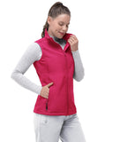 Women’s 0.88 lbs Weatherproof Softshell Fleece Lined Gilet Vest Outerwear with 4 Pockets - 33,000ft