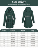Women's Parka Coat With Hood, Long Insulated Military Jacket Thermal Thickened Windproof Winter Coat 33,000ft