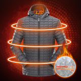 Men's Packable Thermoliter™ 3000 mm W/P Index Puffer Jacket with 5 Pockets -Attached elastic hood - 33,000ft